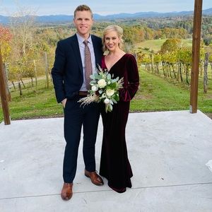 Revelry Bridesmaids Dress. Vera - Size 6 - Burgandy color